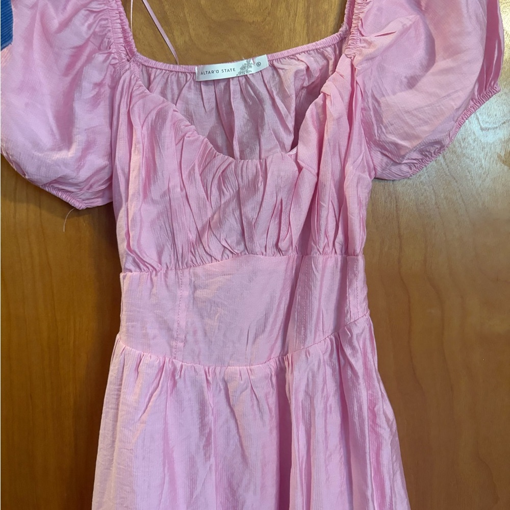 Altar'd State Pink Backless Dress
